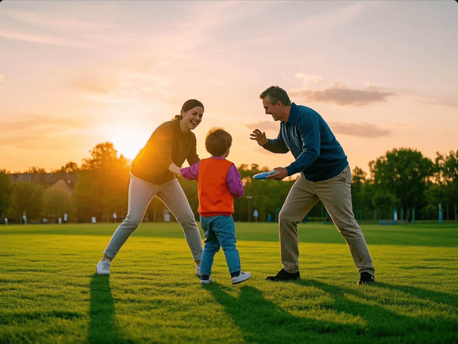 Family enjoying outdoor activities together Family enjoying outdoor activities together